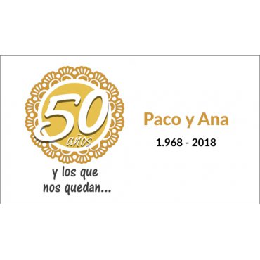 Regalos 50 Aniversario Boda, Detalles para Invitados