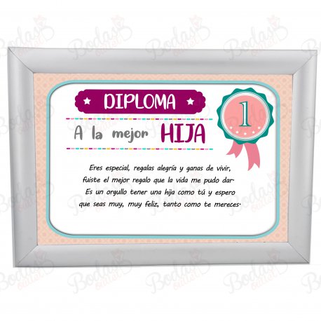Diploma para la Mejor Hija
