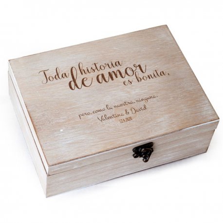 Caja de madera novios- Regalos para novios-Regalos boda
