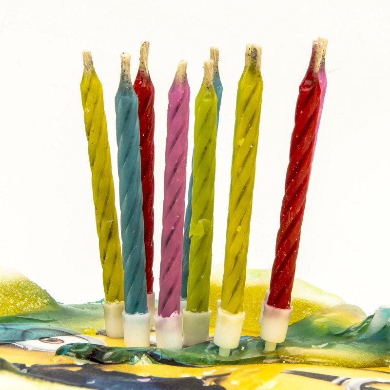 Juego de 10 velas de cumpleaños que no se apagan