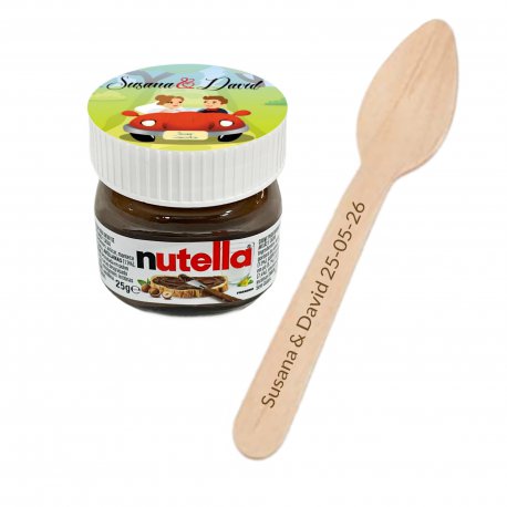 Mini Nutella con Cuchara Personalizada