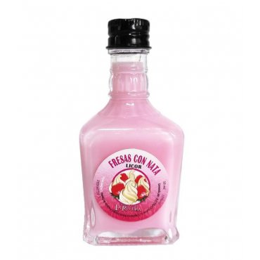 Mini Botellas Licor Fresas con Nata