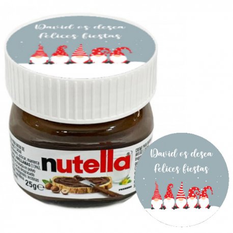 Mini Nutella Christmas  Detalles para Bodas, Comuniones, Bautizos